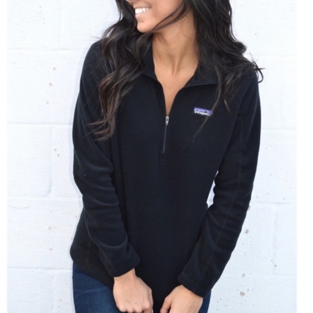 Patagonia Women's Better Sweater 1/4 Zip Fleece Jacket Black XS